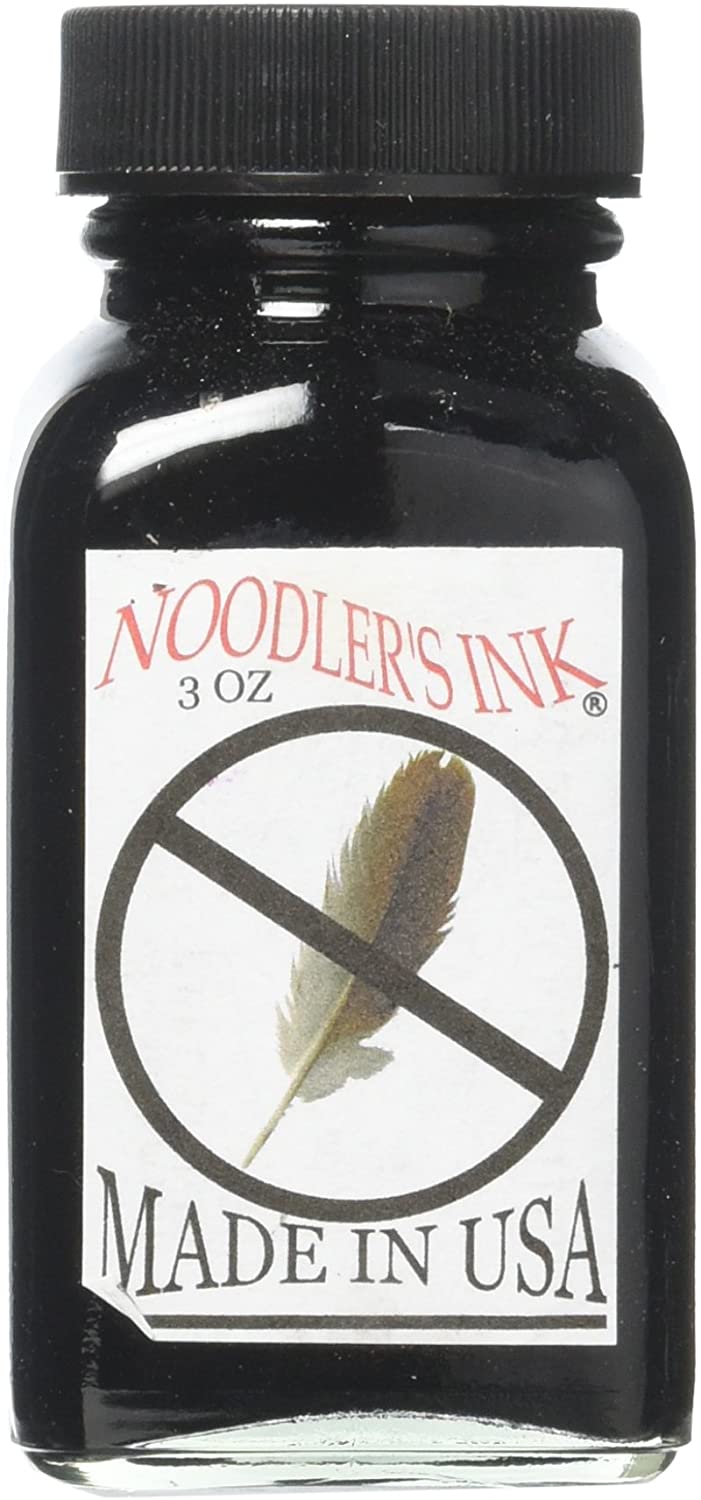 Noodlers Fountain Pen Ink Bottle, X-Feather Blue, 3oz Glass Bottle