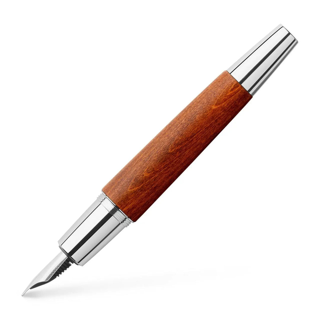 Faber-Castell E-Motion Brown Pear Wood Fountain Pen