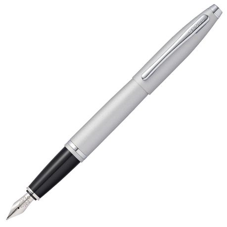 Cross Calais Satin Chrome Fountain Pen - Medium Nib | Applebee Pens