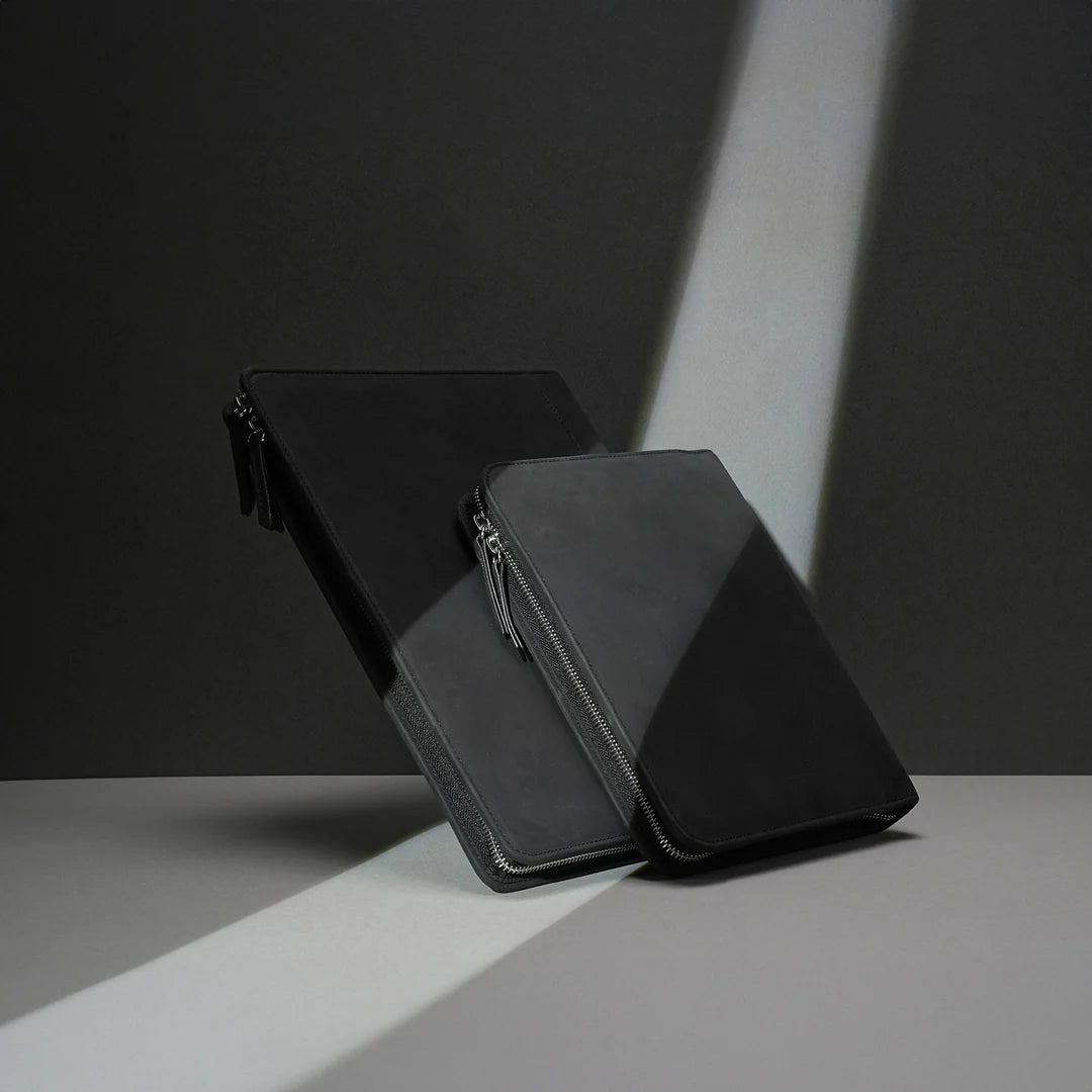 Endless A4 Leather Folio - Black