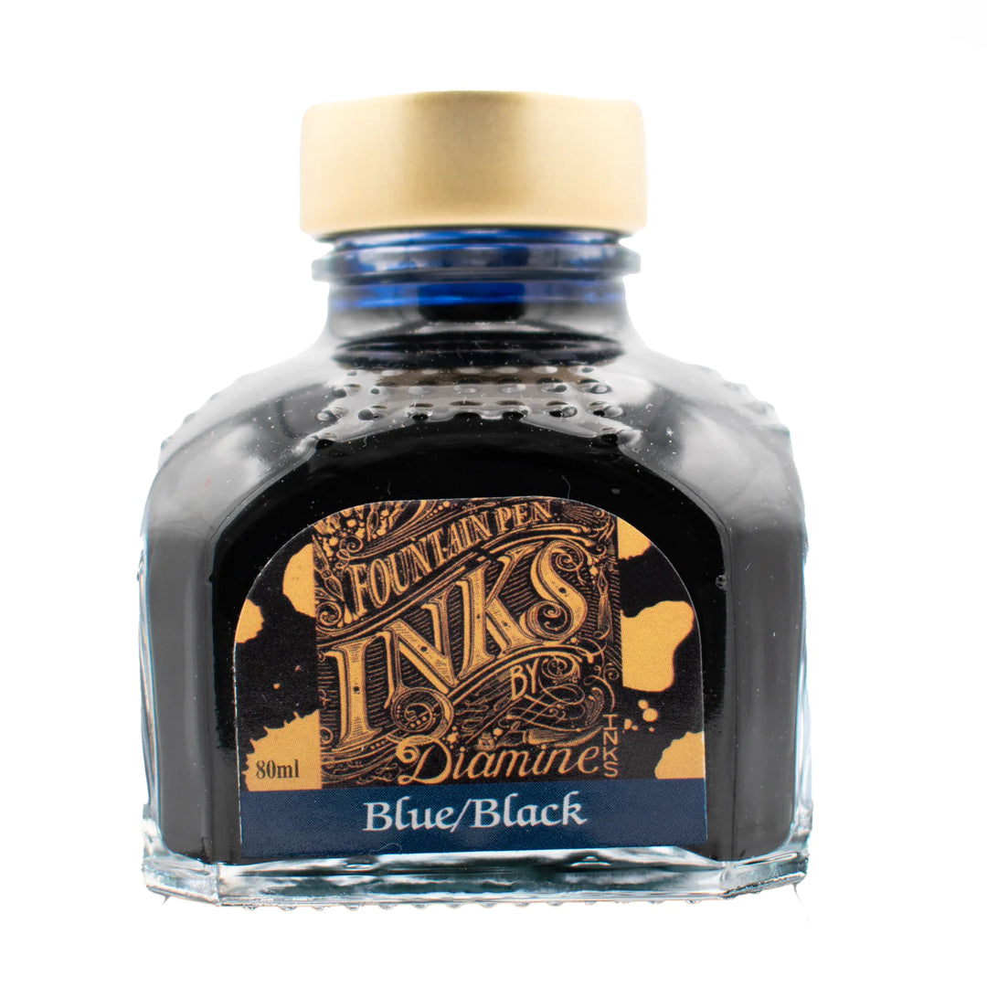 Diamine Fountain Pen Ink Bottle 80ml - Blue Black