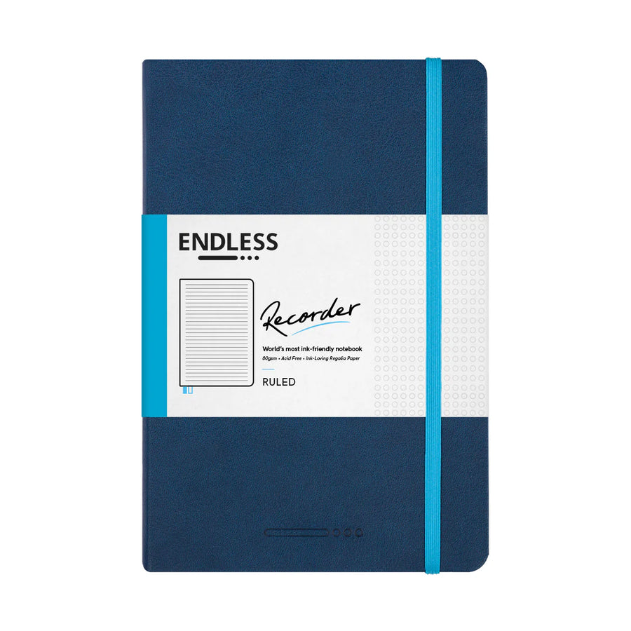 Endless Recorder Infinite Space Notebook A5 Ruled - Deep Ocean Blue