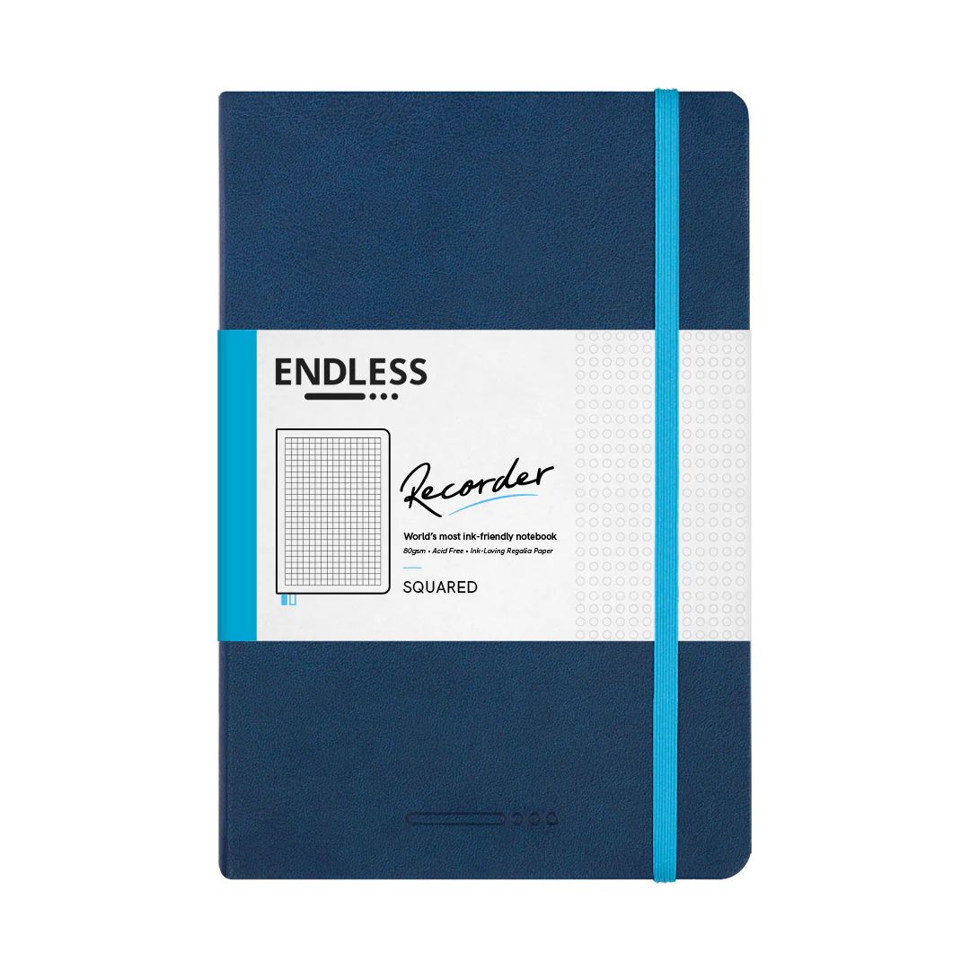 Endless Recorder Deep Ocean Notebook A5 Squared - Blue