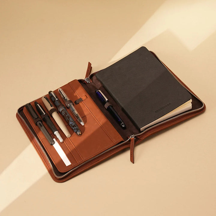 Endless A5 Leather Folio - Brown