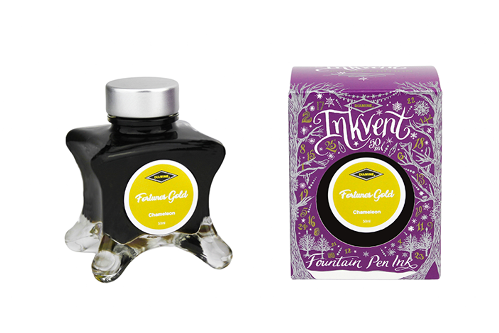 Diamine Inkvent Fountain Pen Ink – Purple Edition – Fortunes Gold (Chameleon)