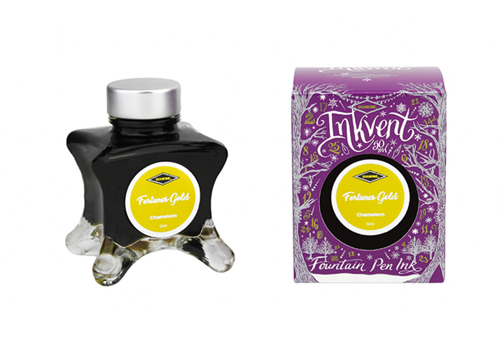 Diamine Inkvent Fountain Pen Ink – Purple Edition – Fortunes Gold (Chameleon)