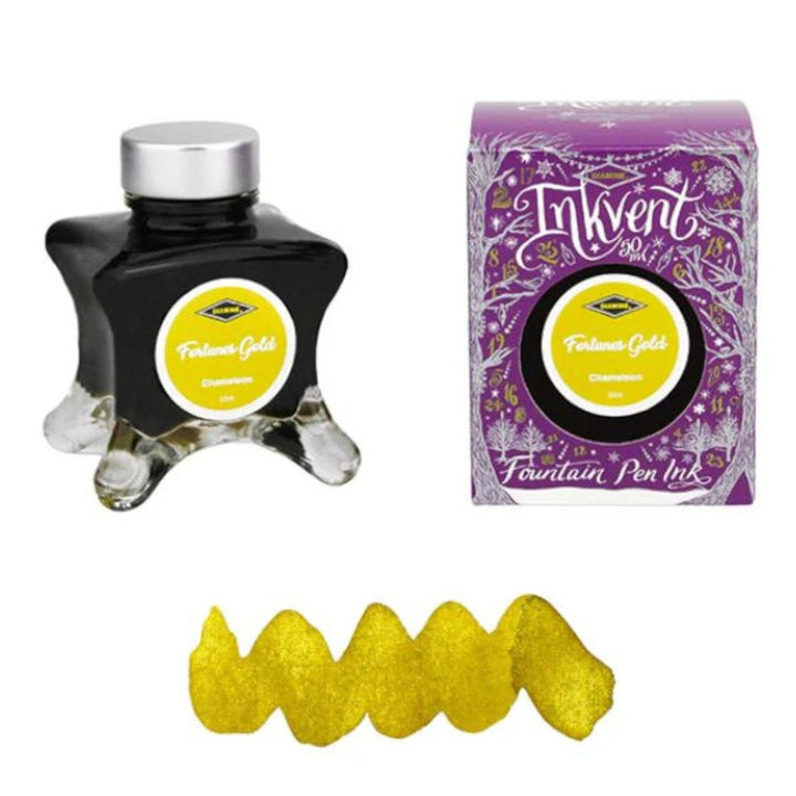 Diamine Inkvent Fountain Pen Ink – Purple Edition – Fortunes Gold (Chameleon)