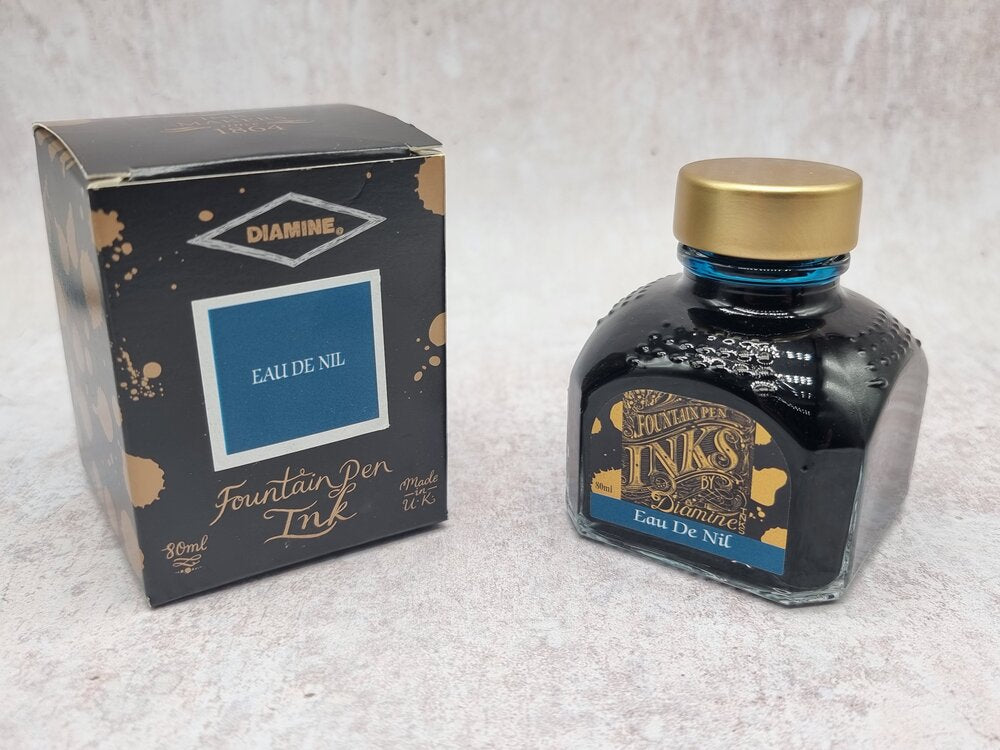 Diamine Fountain Pen Ink Bottle 80ml - Eau de Nil