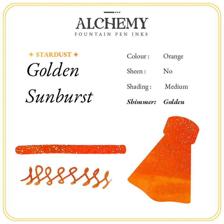 Endless Alchemy Fountain Pen Ink Stardust -Golden Sunburst