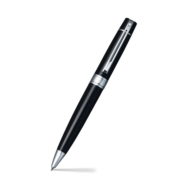 Sheaffer 300 Ballpoint Pen Set Gloss Black Chrome Trim