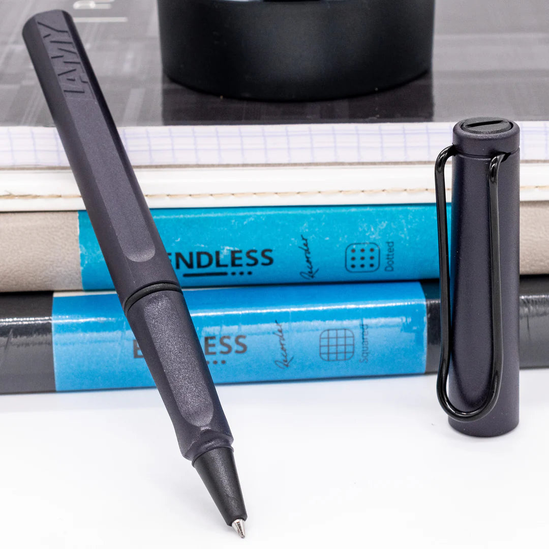 Lamy Safari Steel Black Rollerball Pen