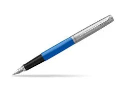 Parker Original Jotter Fountain Pen - Blue with Chrome Trim