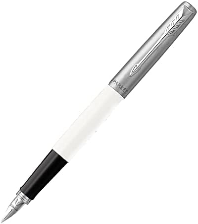 Parker Original Jotter Fountain Pen - White with Chrome Trim