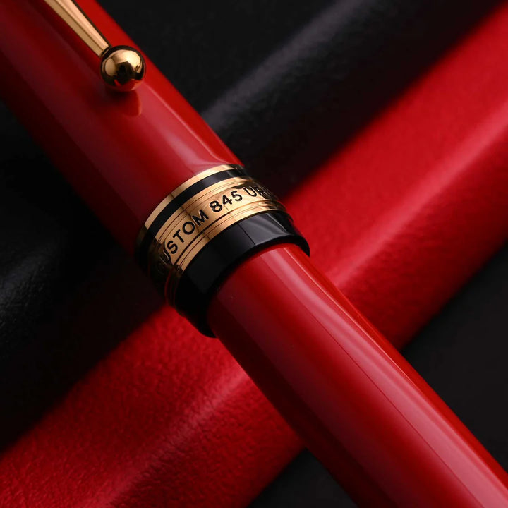 Pilot Custom 845 Urushi Fountain Pen - Vermillion