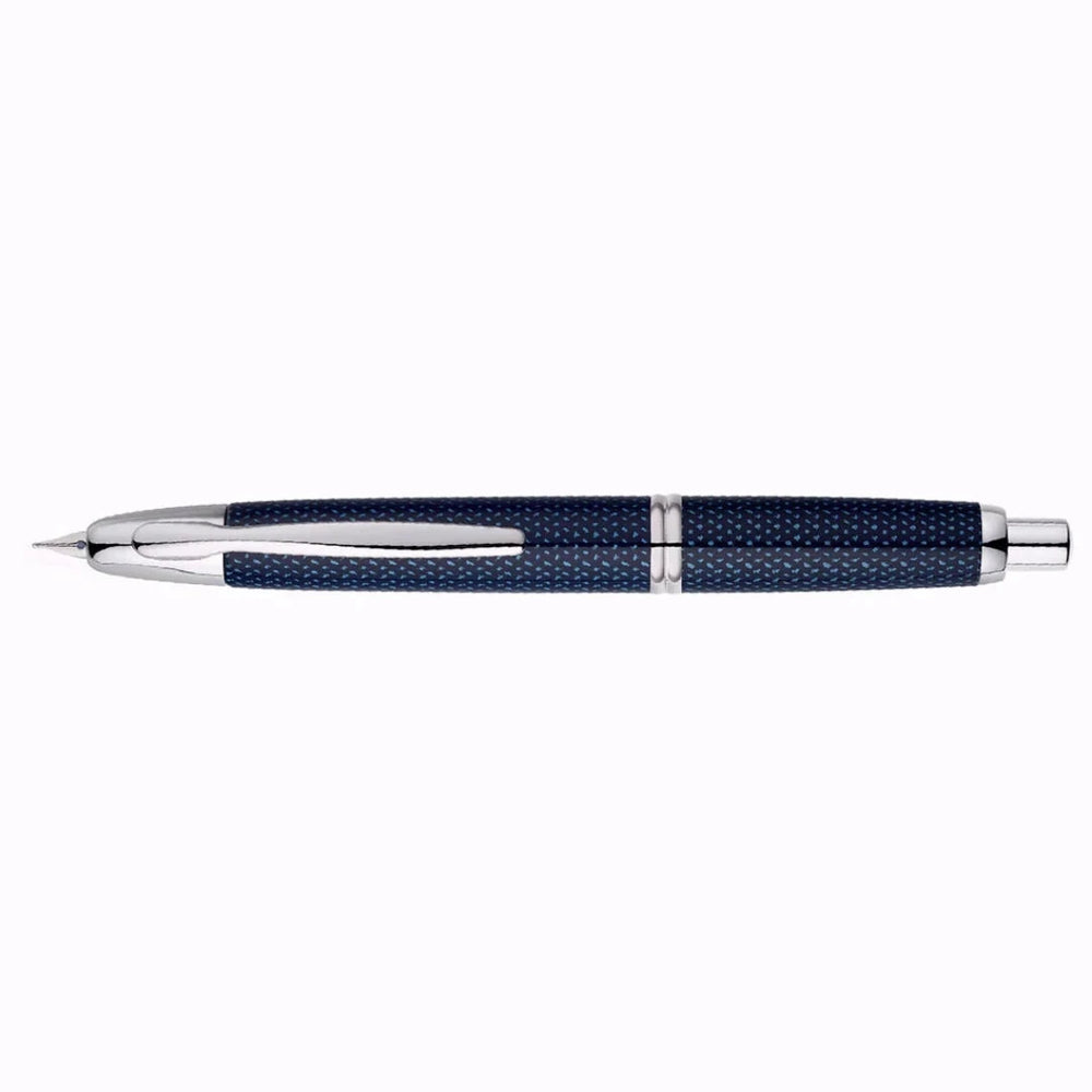 Pilot Vanishing Point Capless Fountain Pen Carbonesque Kasuri Blue