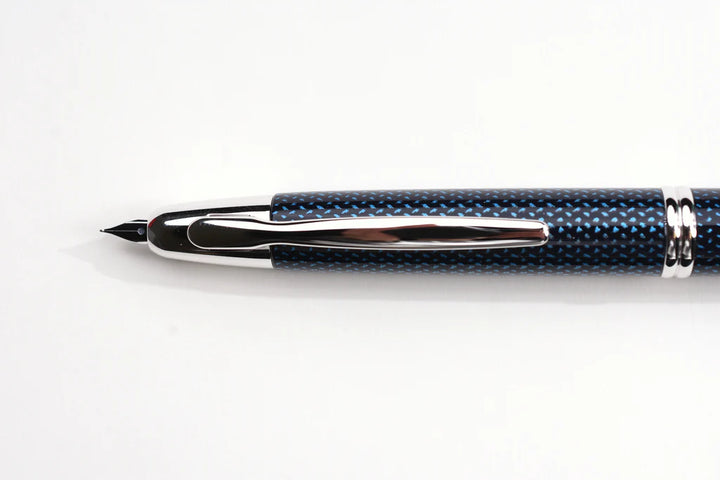 Pilot Vanishing Point Capless Fountain Pen Carbonesque Kasuri Blue