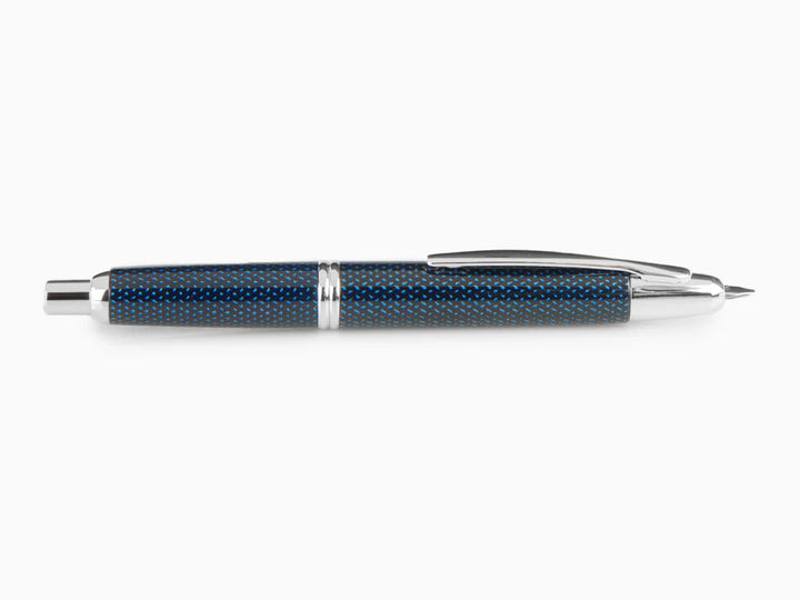 Pilot Vanishing Point Capless Fountain Pen Carbonesque Kasuri Blue