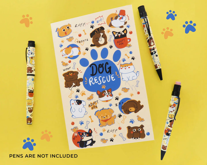 Retro 51 Dog Rescue 5 Classic Notebook - Dot Grid