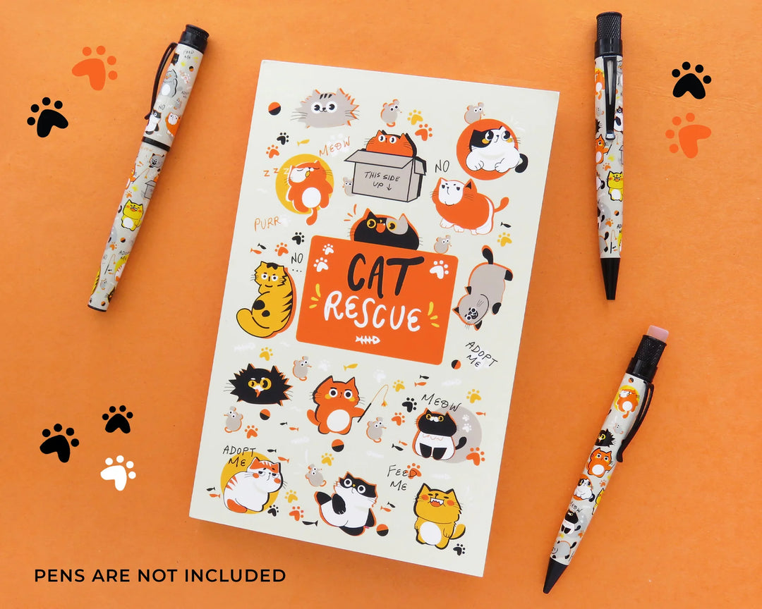 Retro 51 Cat Rescue 5 Classic Notebook - Dot Grid