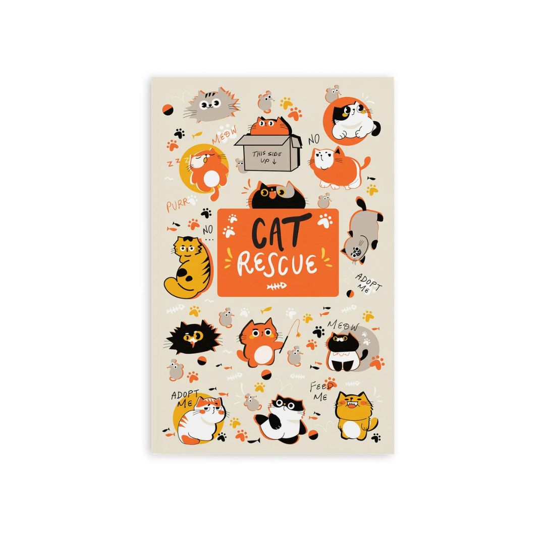 Retro 51 Cat Rescue 5 Classic Notebook - Dot Grid