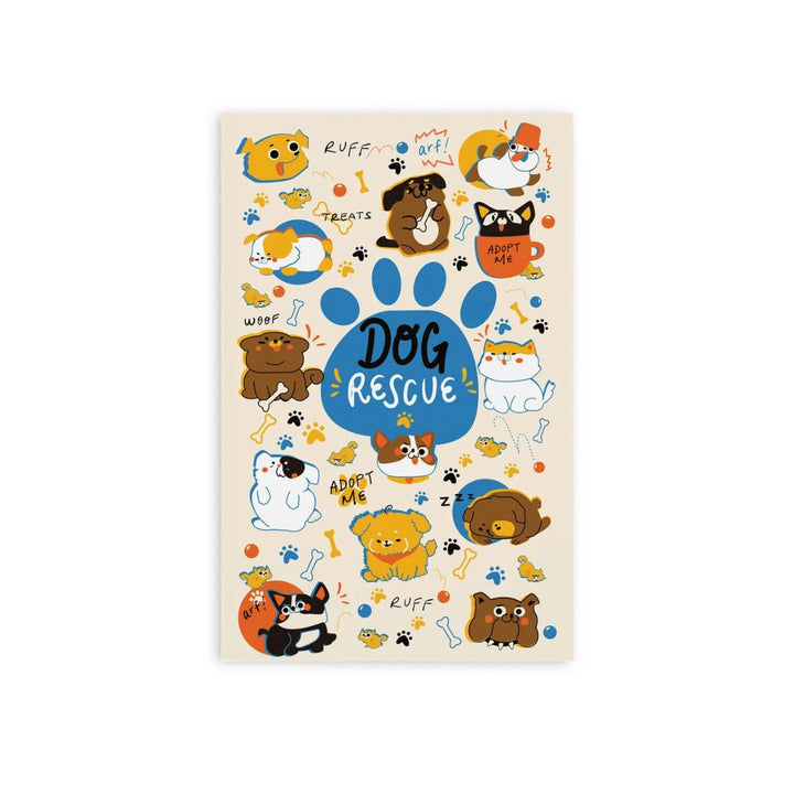 Retro 51 Dog Rescue 5 Classic Notebook - Dot Grid