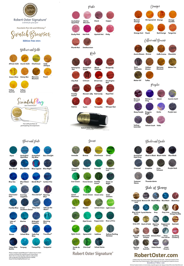 Robert Oster Colour Chart