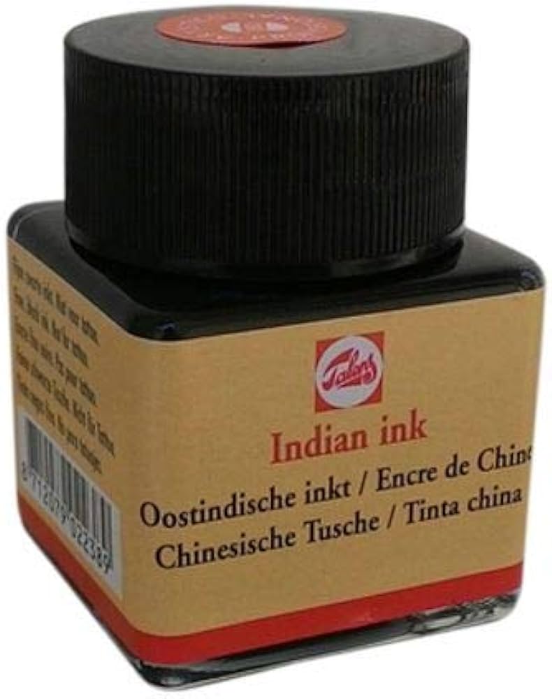 Talens Black Indian Ink 30ml - Versatile & Fast-Drying – Applebee Pens