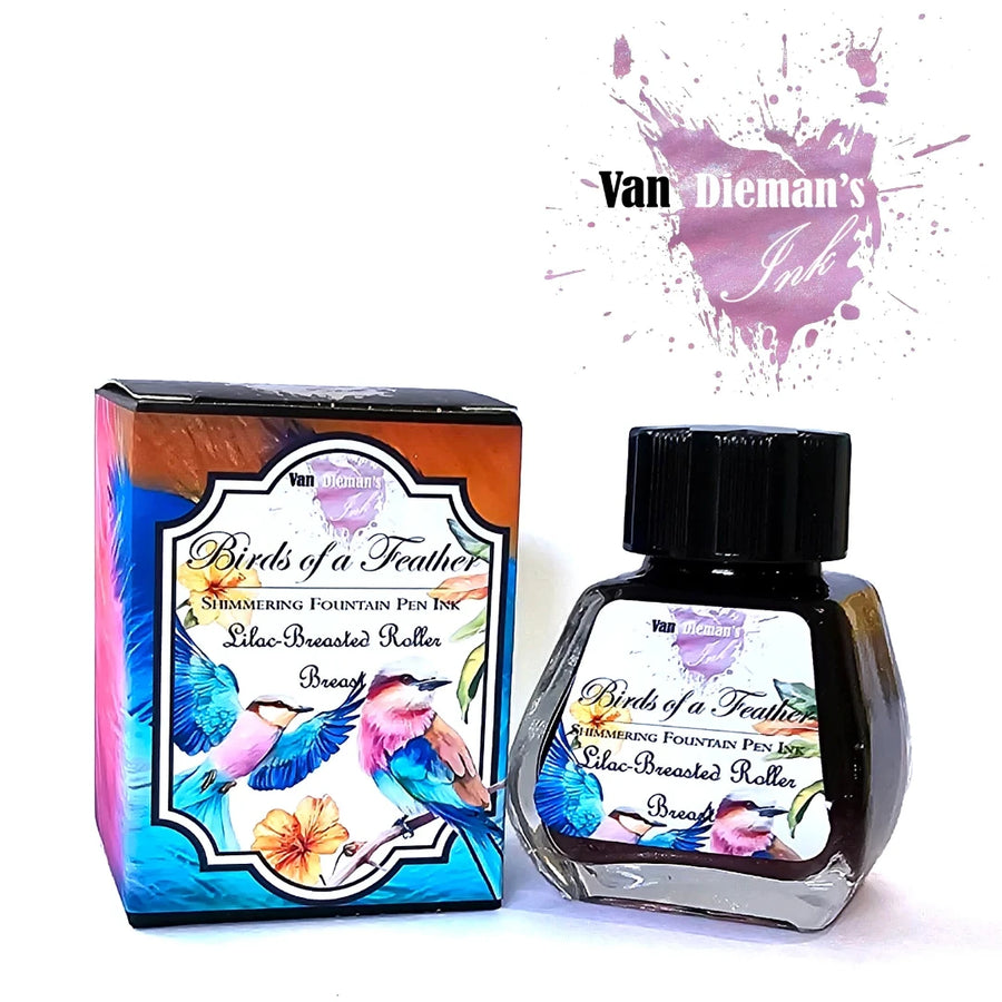 Van Dieman's Birds of a Feather - Lilac Breasted Roller Breast - Shimmering Fountain Pen Ink