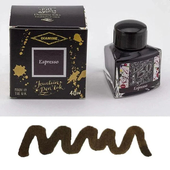 Diamine 150th Anniversary Fountain Pen Ink Bottle - Espresso