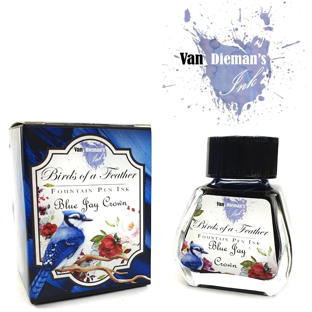 Van Dieman's Birds of a Feather - Blue Jay Crown Fountain Pen Ink