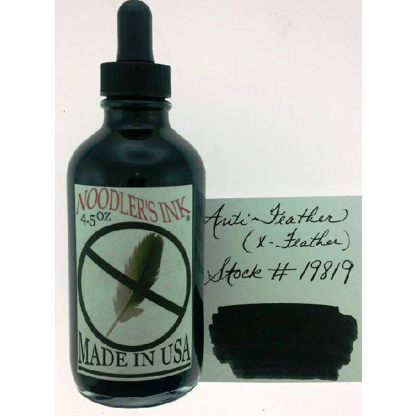 Noodler's Ink X-Feather Black 133 ml Eyedropper & Free Pen